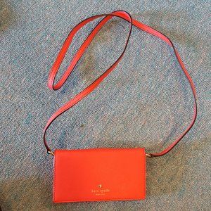Kate Spade New York Wallet Wristlet Small Purse RED Clutch
